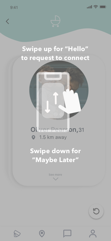 Screen design displayed in a mockup