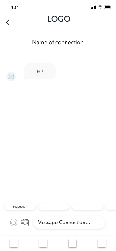 Screen design displayed in a mockup