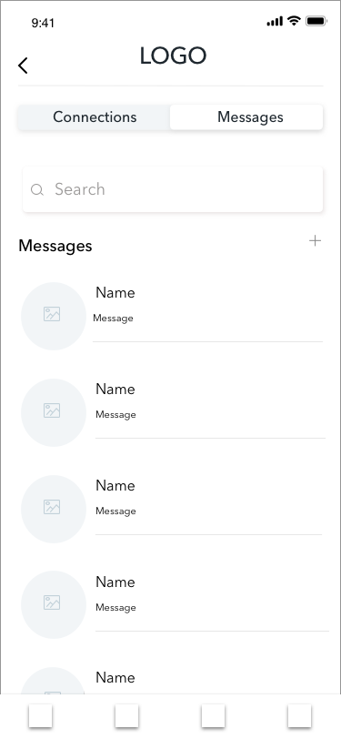 Screen design displayed in a mockup